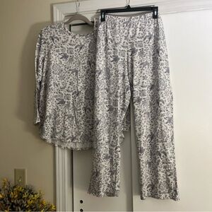 J Jill Ultrasoft Sleep Set Zinc Holly Birds Size Xl.  Sold Out!